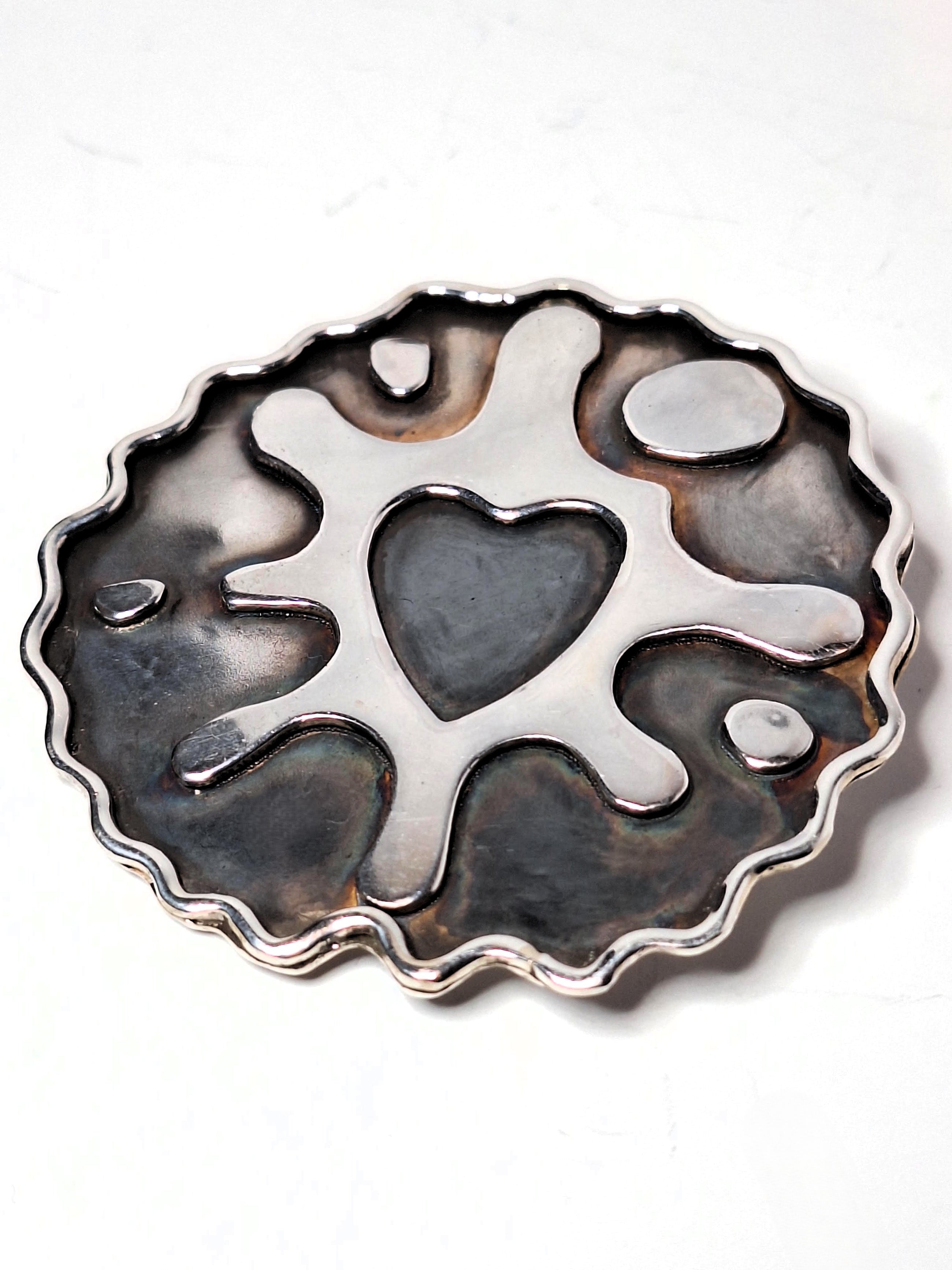 Limited Edition Handmade Sterling Silver Tea Biscuit Brooch