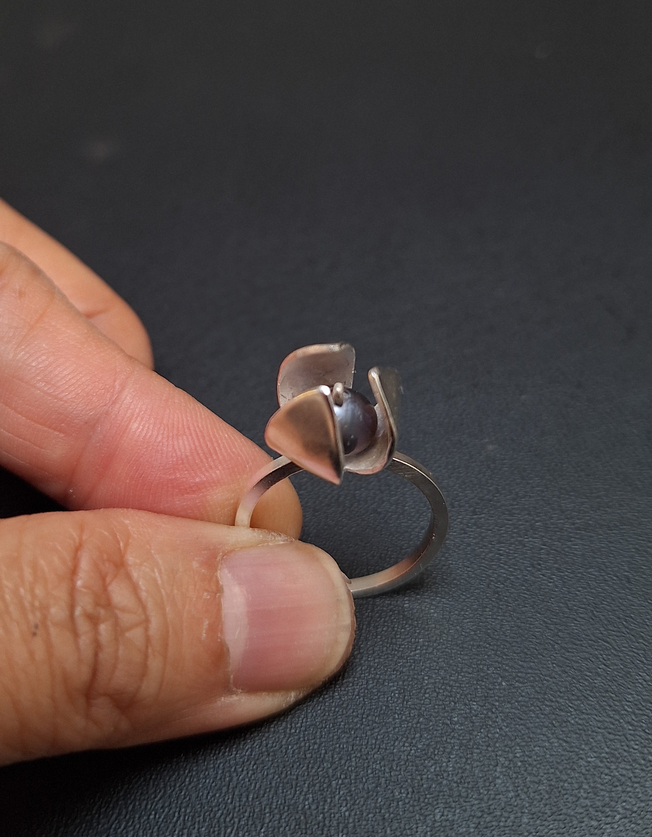 Sterling Silver Snowdrop Open Ring