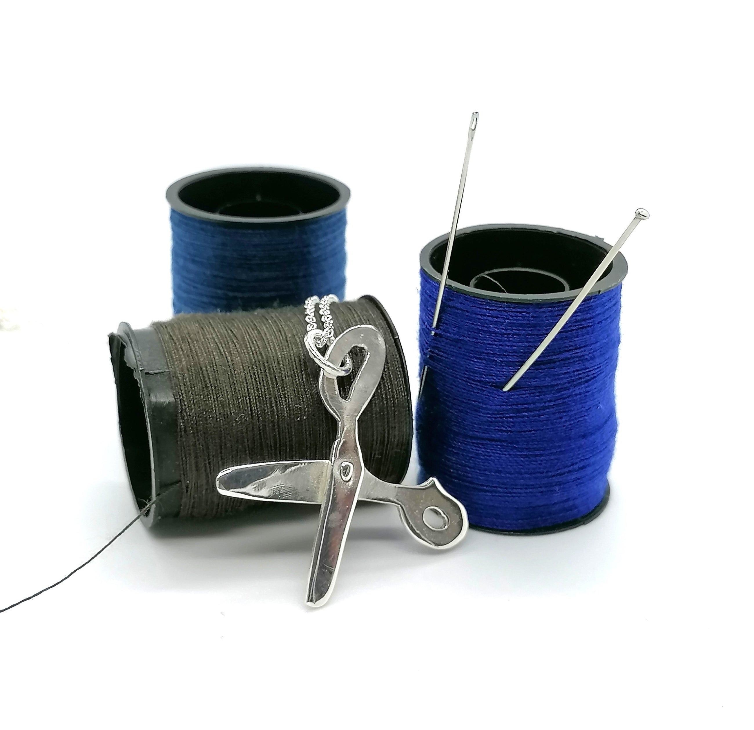 Sterling silver scissors necklace