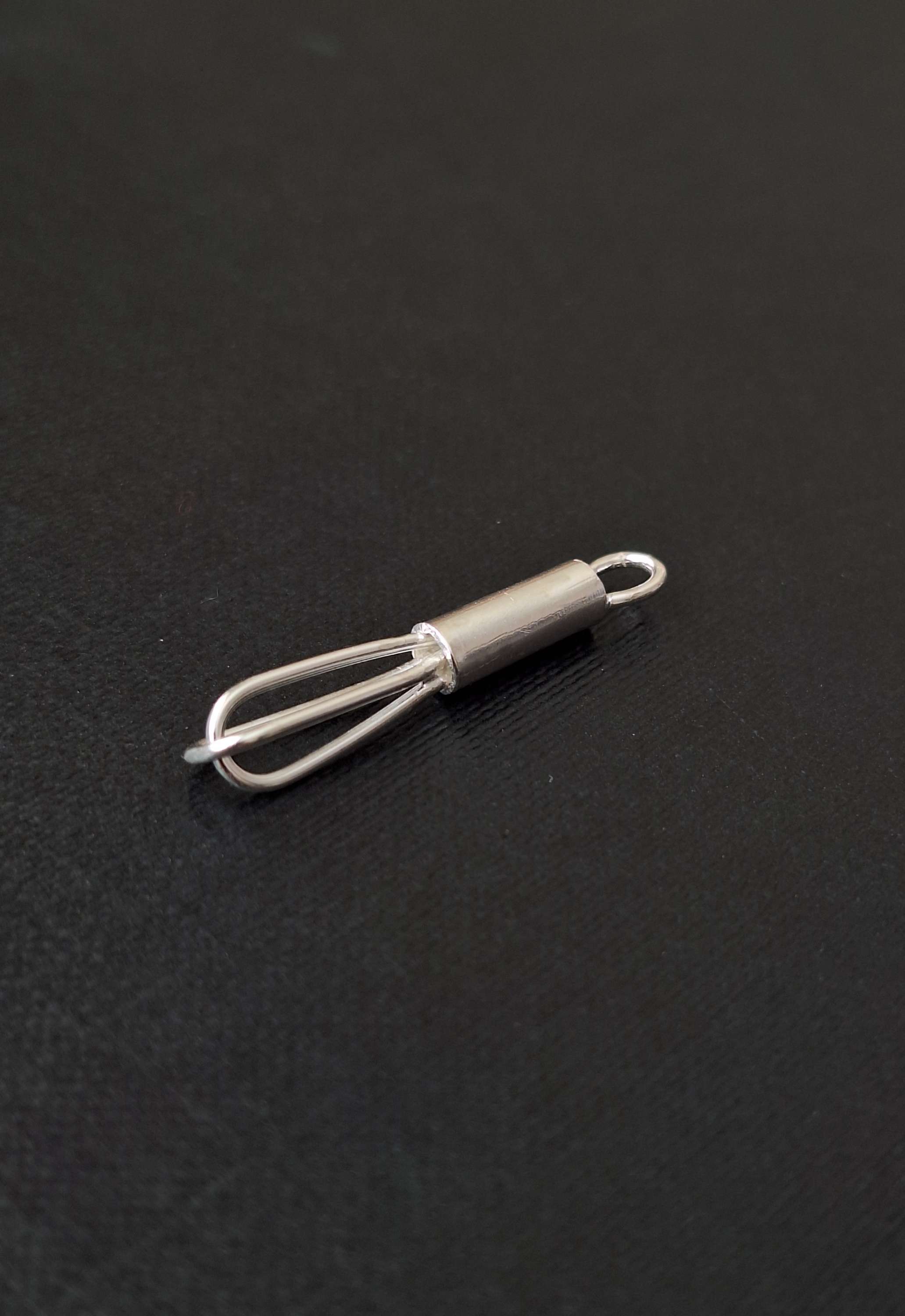 Sterling silver whisk necklace