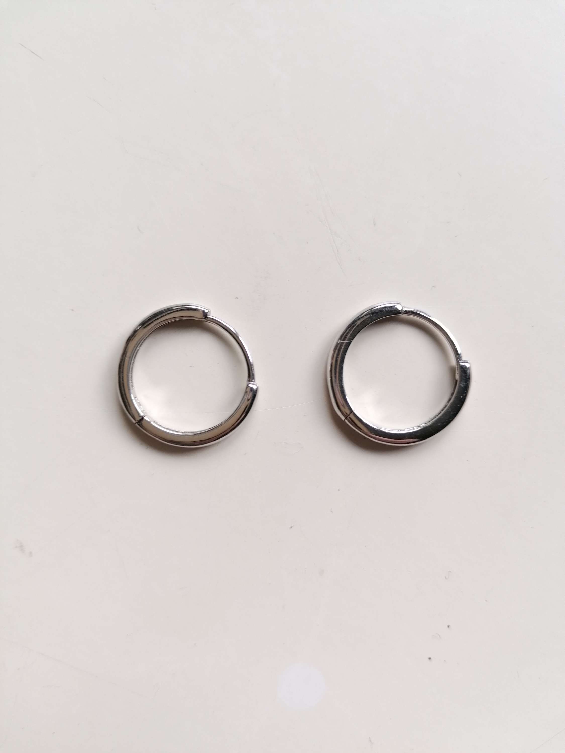 Sterling silver classic hoops