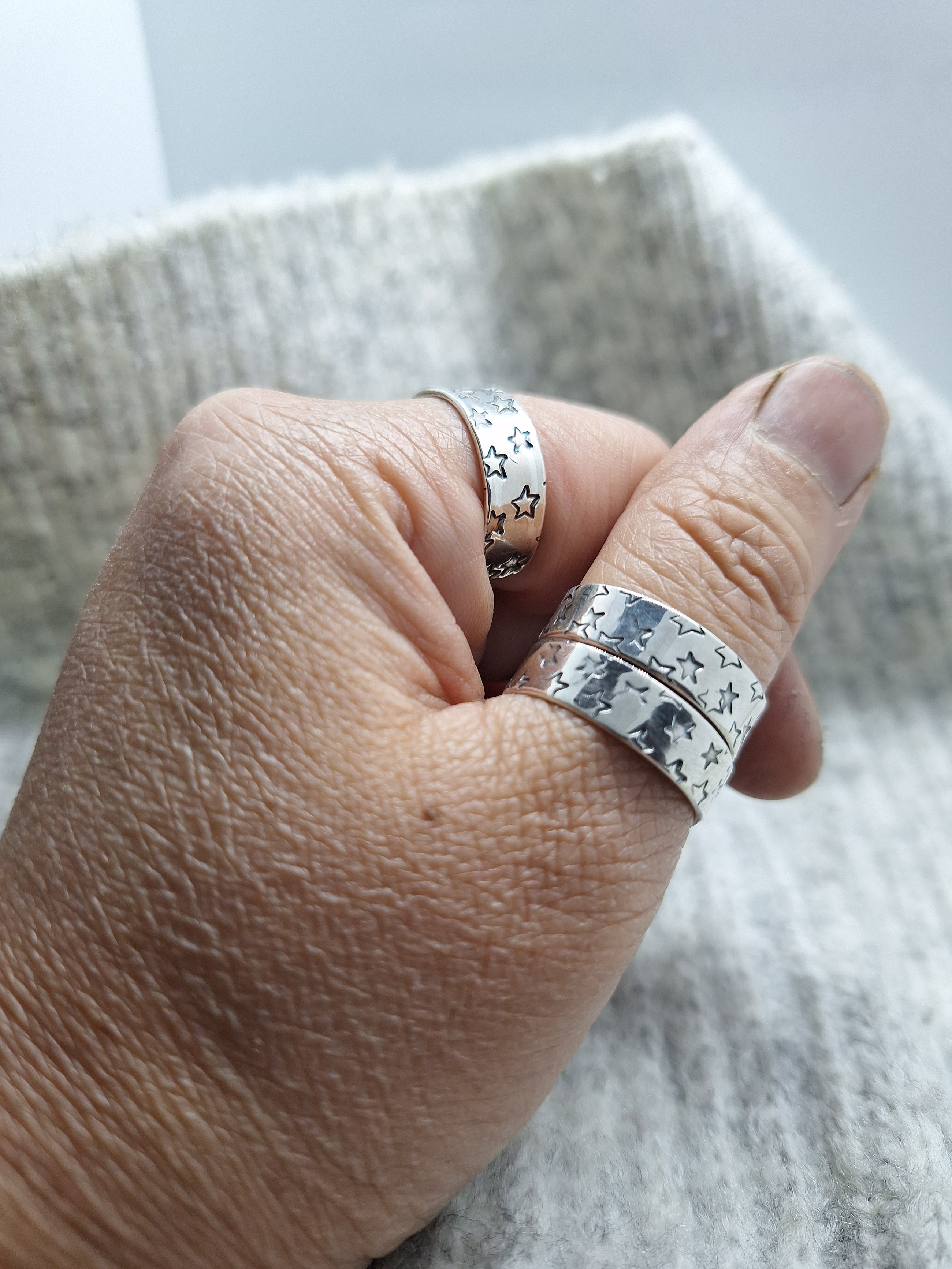 Sterling Silver Written In The Stars Open Ring