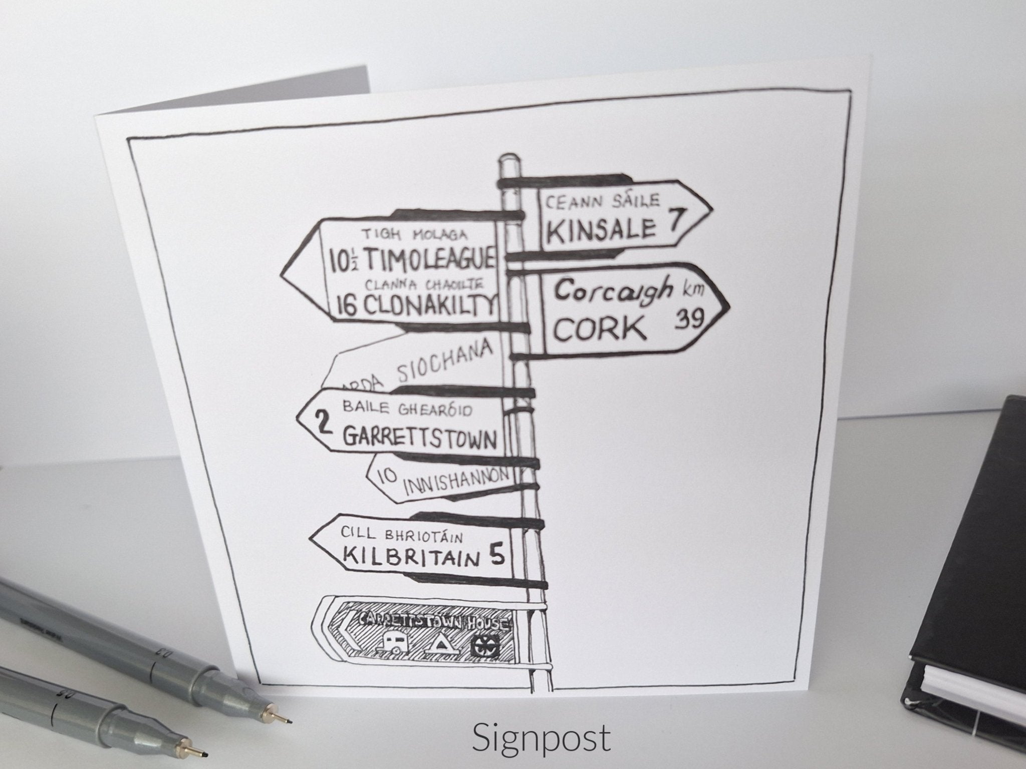 Signpost - It's An Irish Thing - Greeting Card - Saw Framed