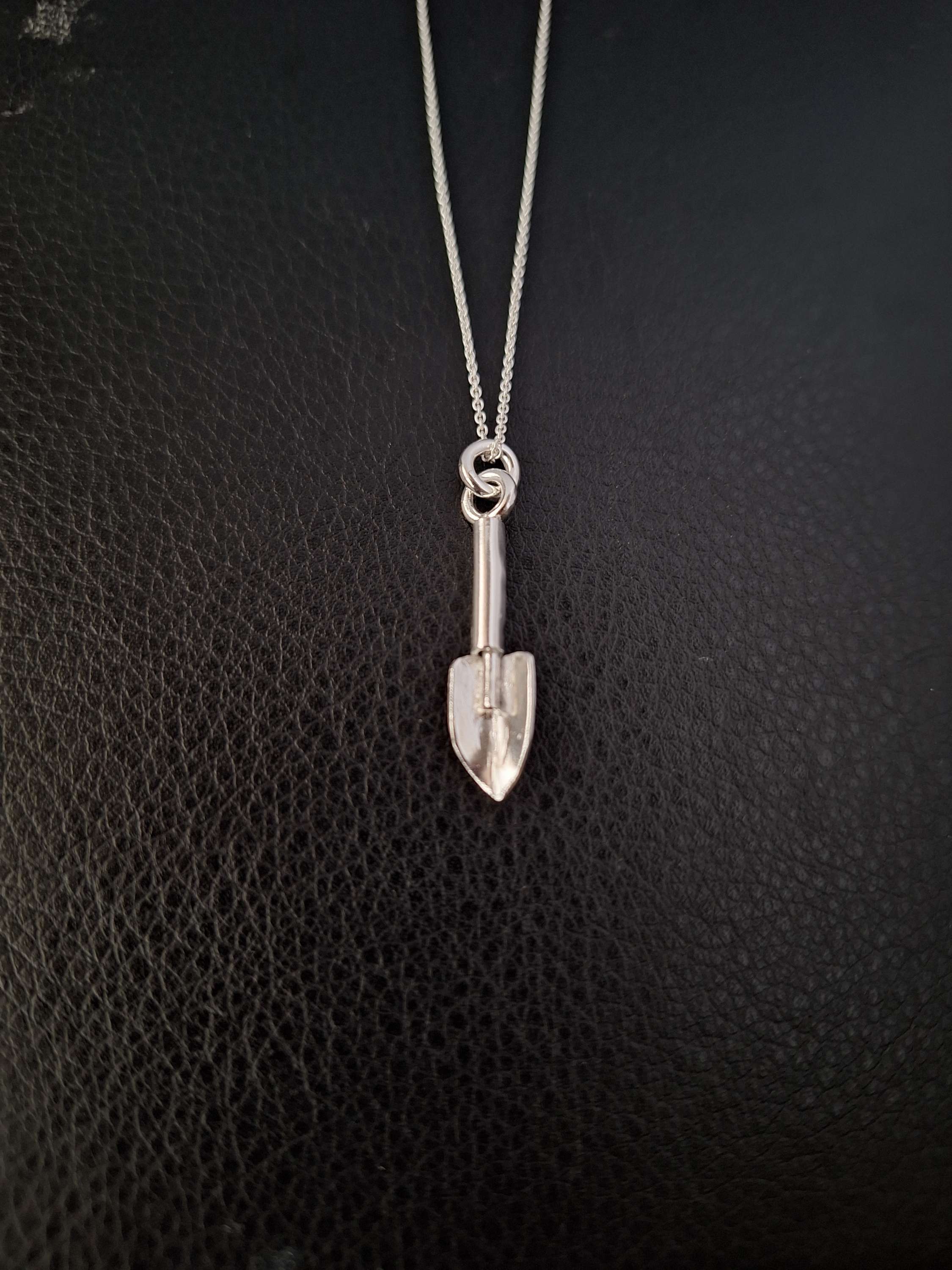 Sterling silver trowel necklace