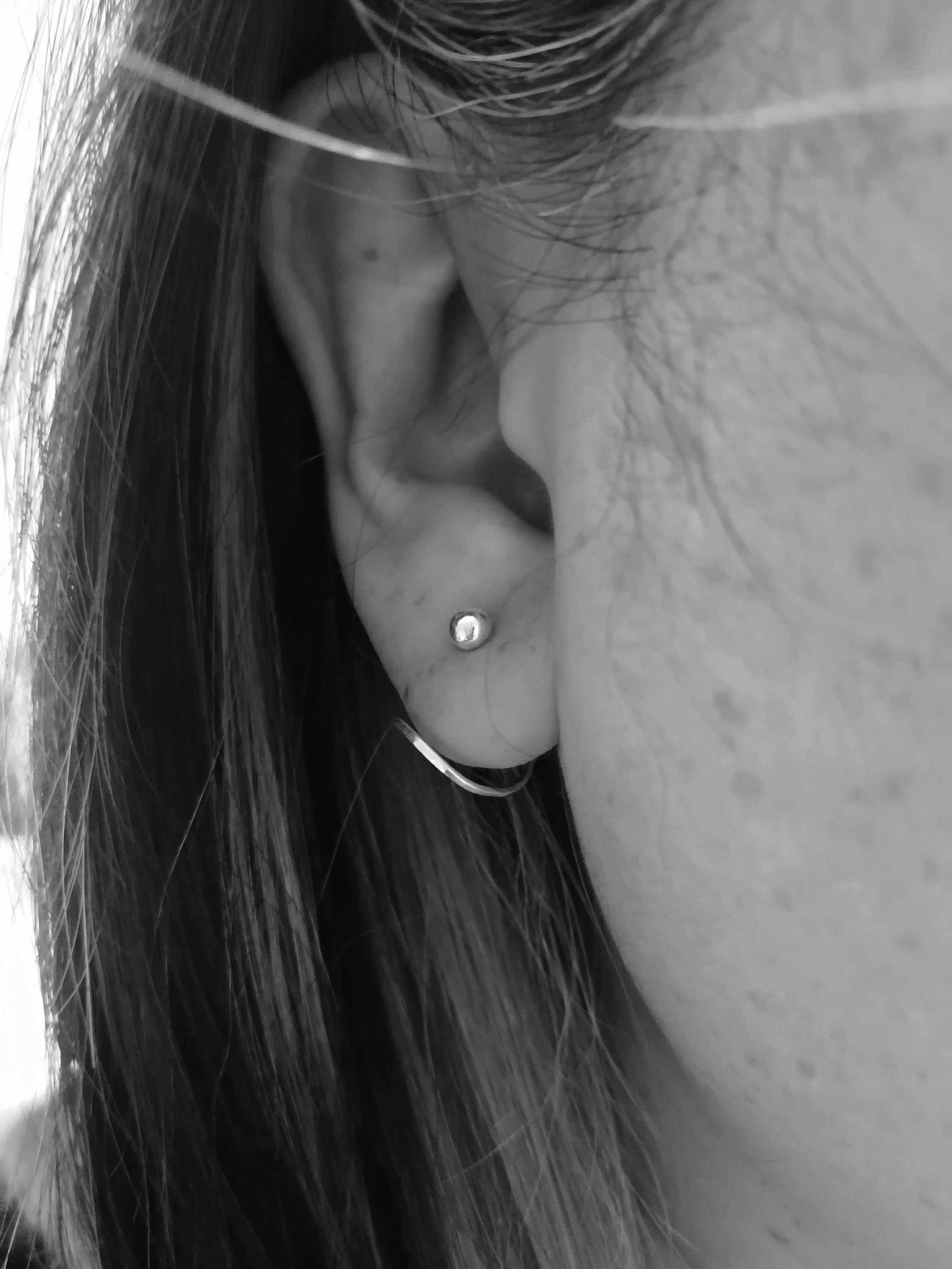 Sterling silver twisted circle earrings