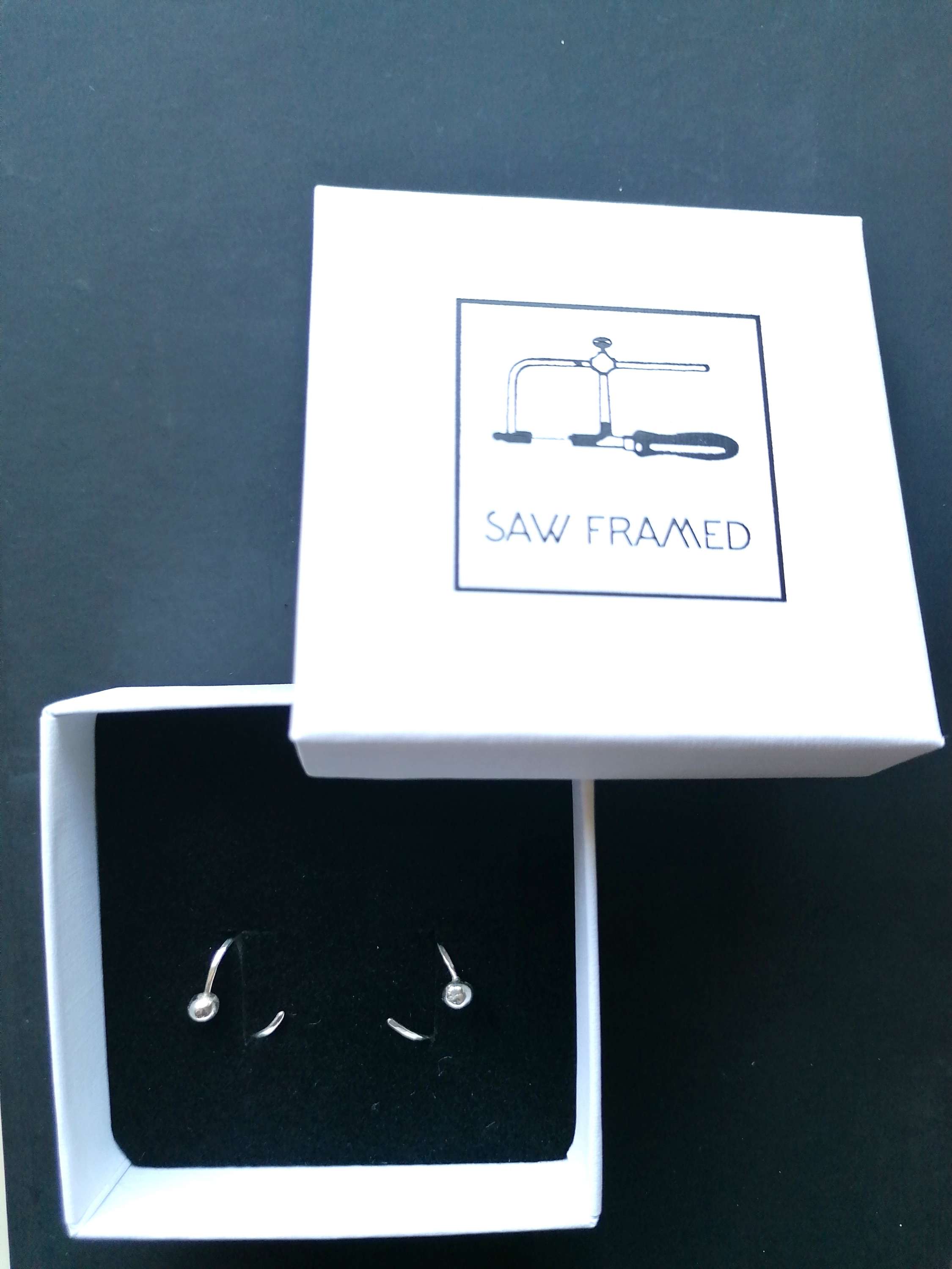 Sterling silver twisted circle earrings