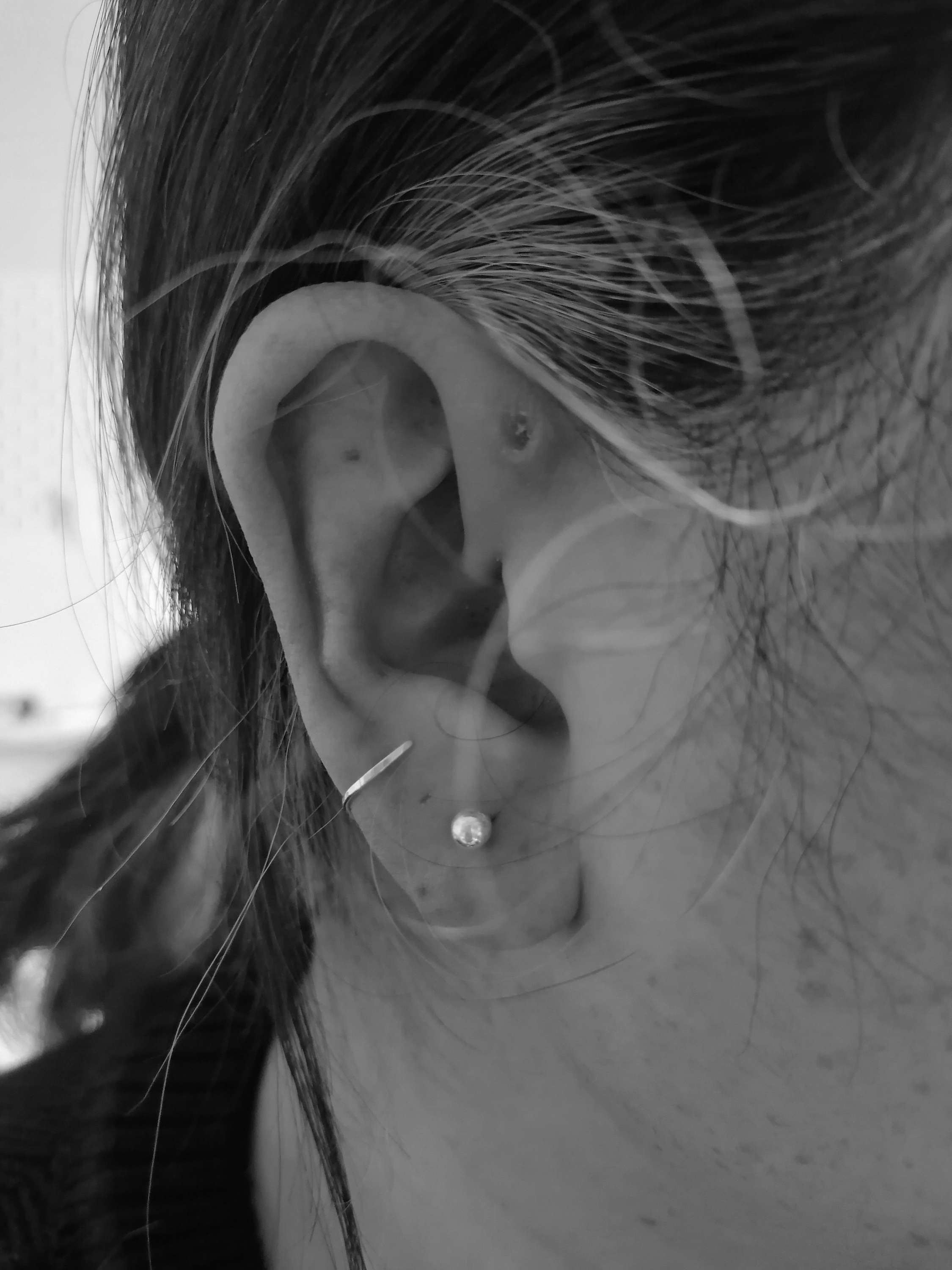 Sterling silver twisted circle earrings