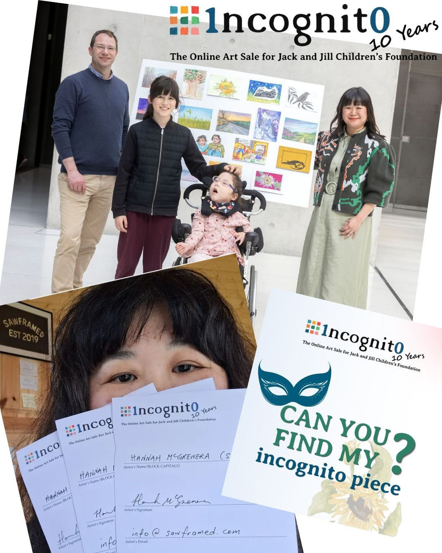 Artist and Carer Hannah McGrenera Supporting Incognito Jack and Jill Children's Foundation - Saw Framed