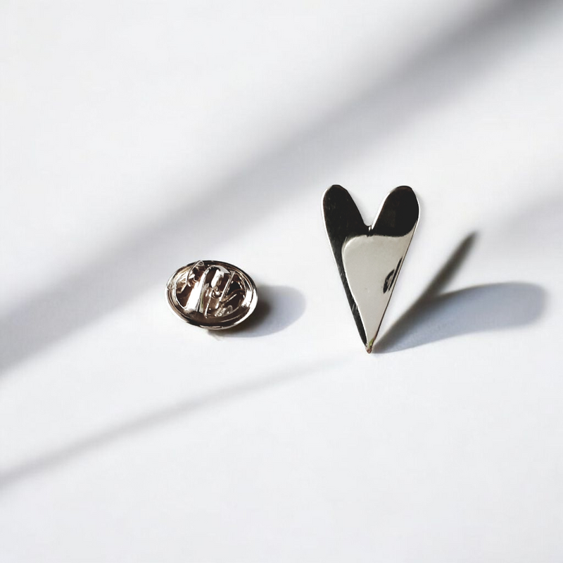 Sterling Silver Heart Pin
