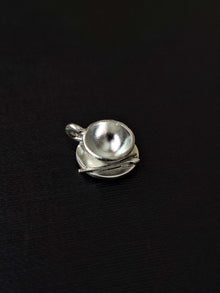 Sterling silver cup and saucer necklace