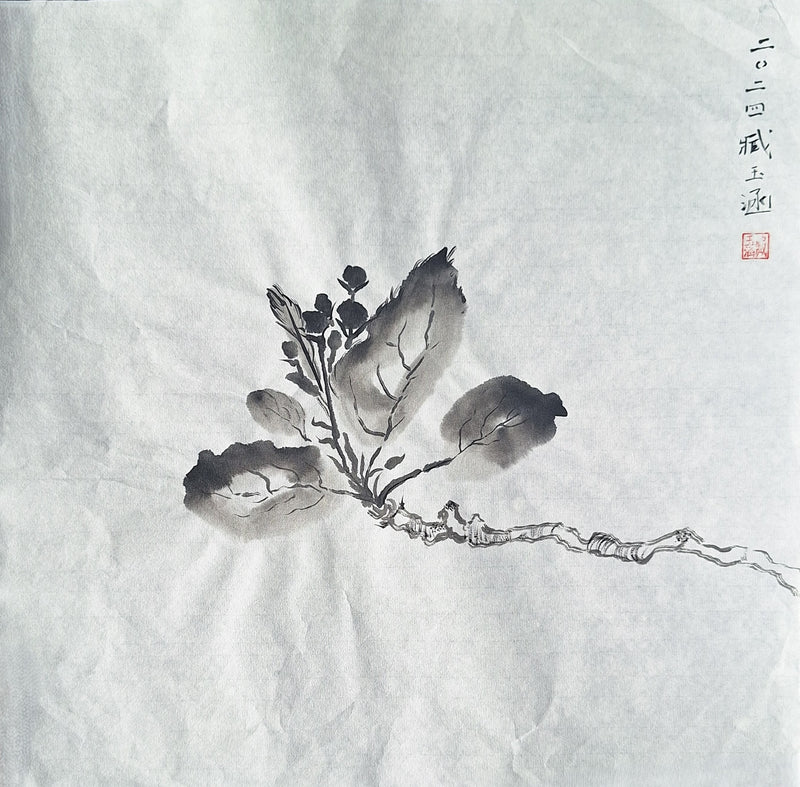 Chinese Ink Painting 'Apple Blossom 3' - Origional Art Work