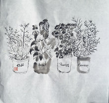 Chinese Ink Painting 'Herb Pots' - Origional Art Work