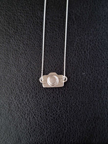 Sterling silver camera necklace