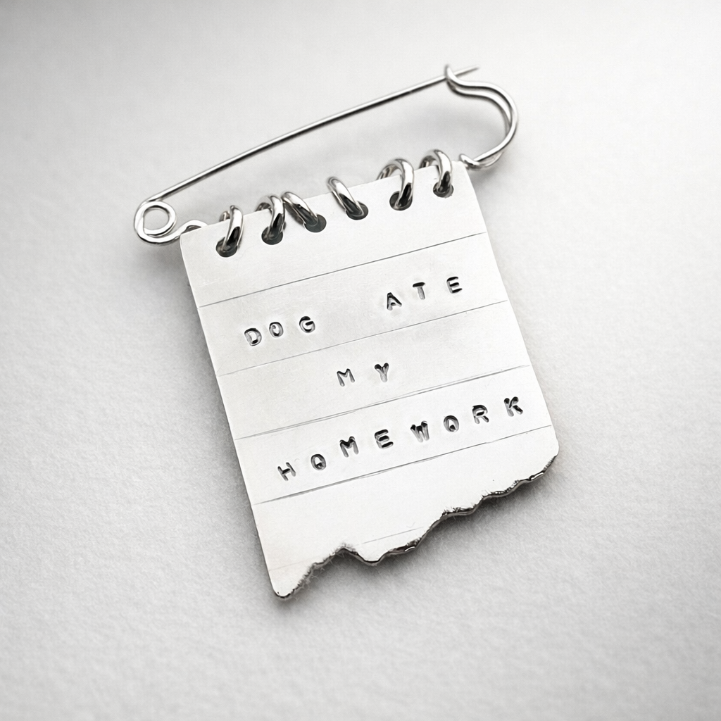 Dog Ate My Homework - Solid Sterling Silver - Limited Edition