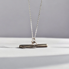Sterling silver crochet hook necklace