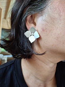 Sterling Silver Statement Hydrangea Earrings