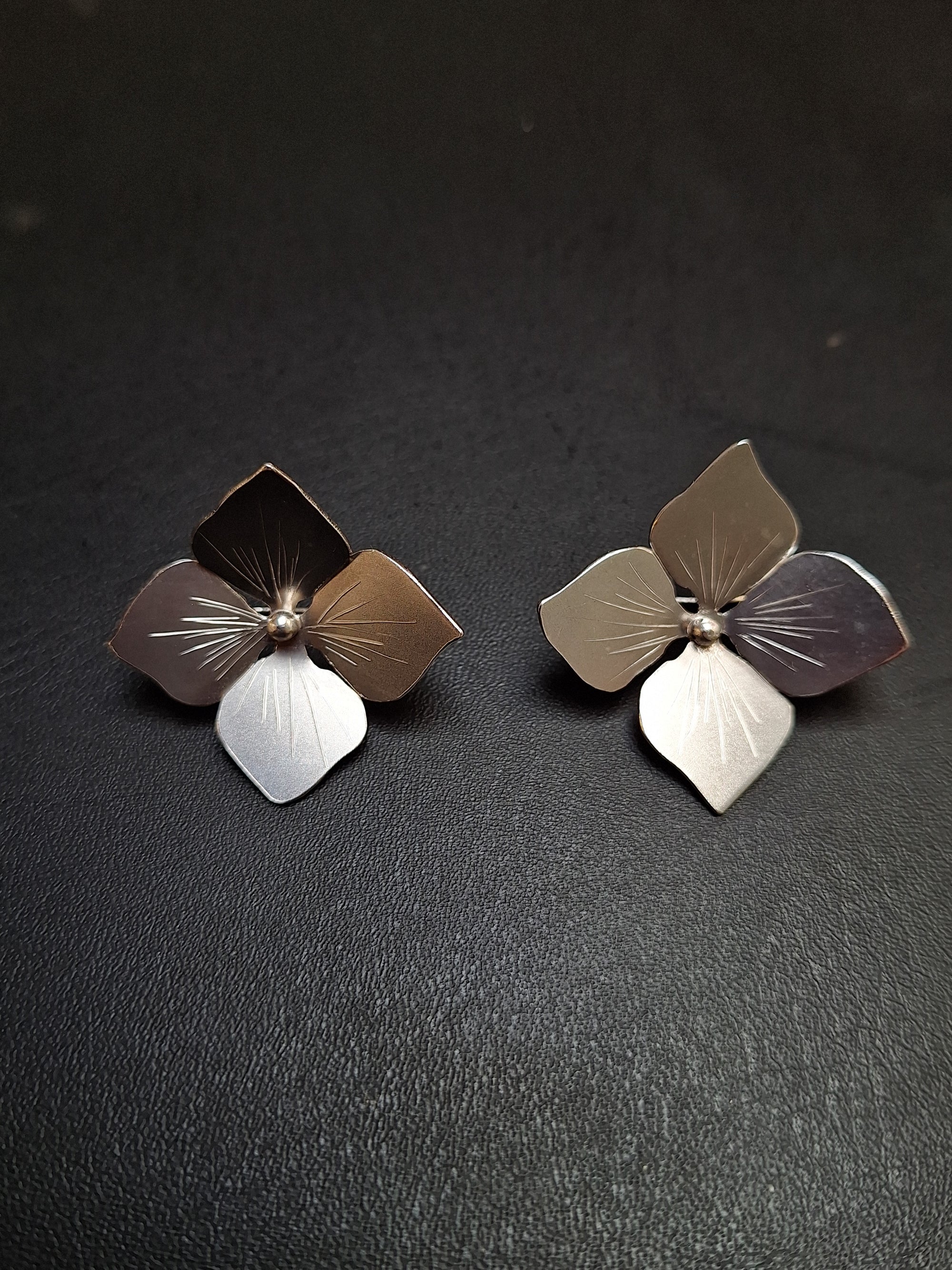 Sterling Silver Statement Hydrangea Earrings