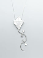 Sterling silver kite necklace