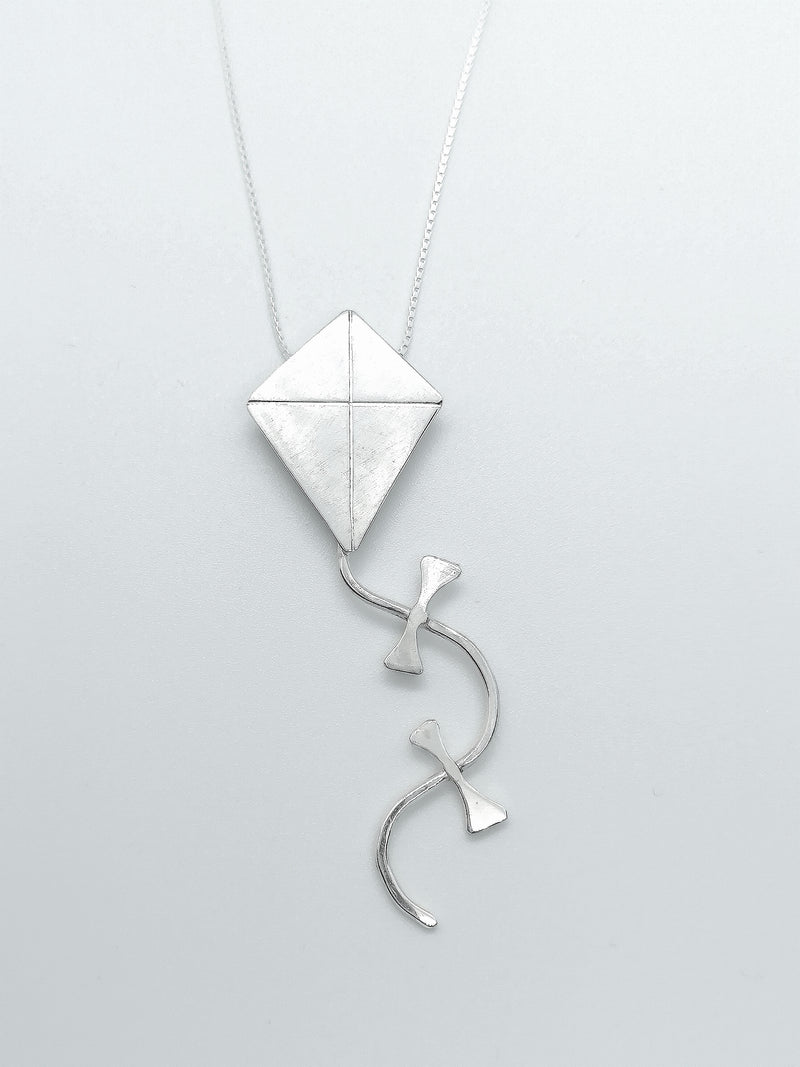 Sterling silver kite necklace