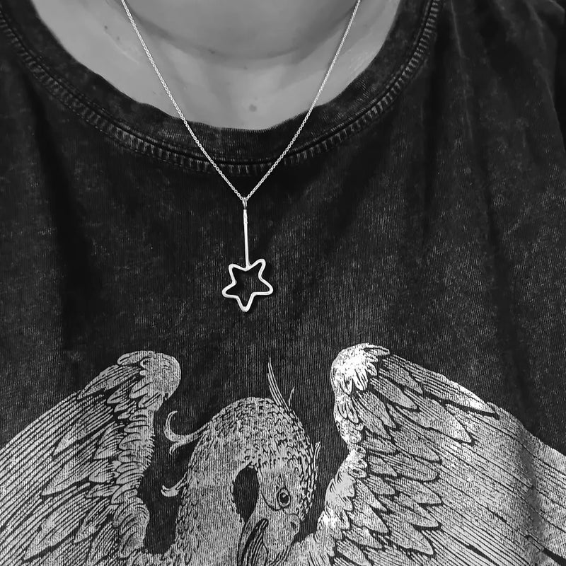 Sterling silver magic wand necklace