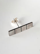 Sterling silver Tetris ear studs