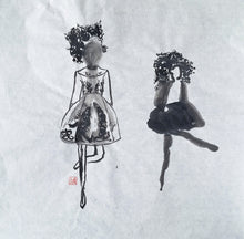 Chinese Ink Painting 'Itish Dancers' - Origional Art Work