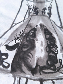 Chinese Ink Painting 'Itish Dancers' - Origional Art Work