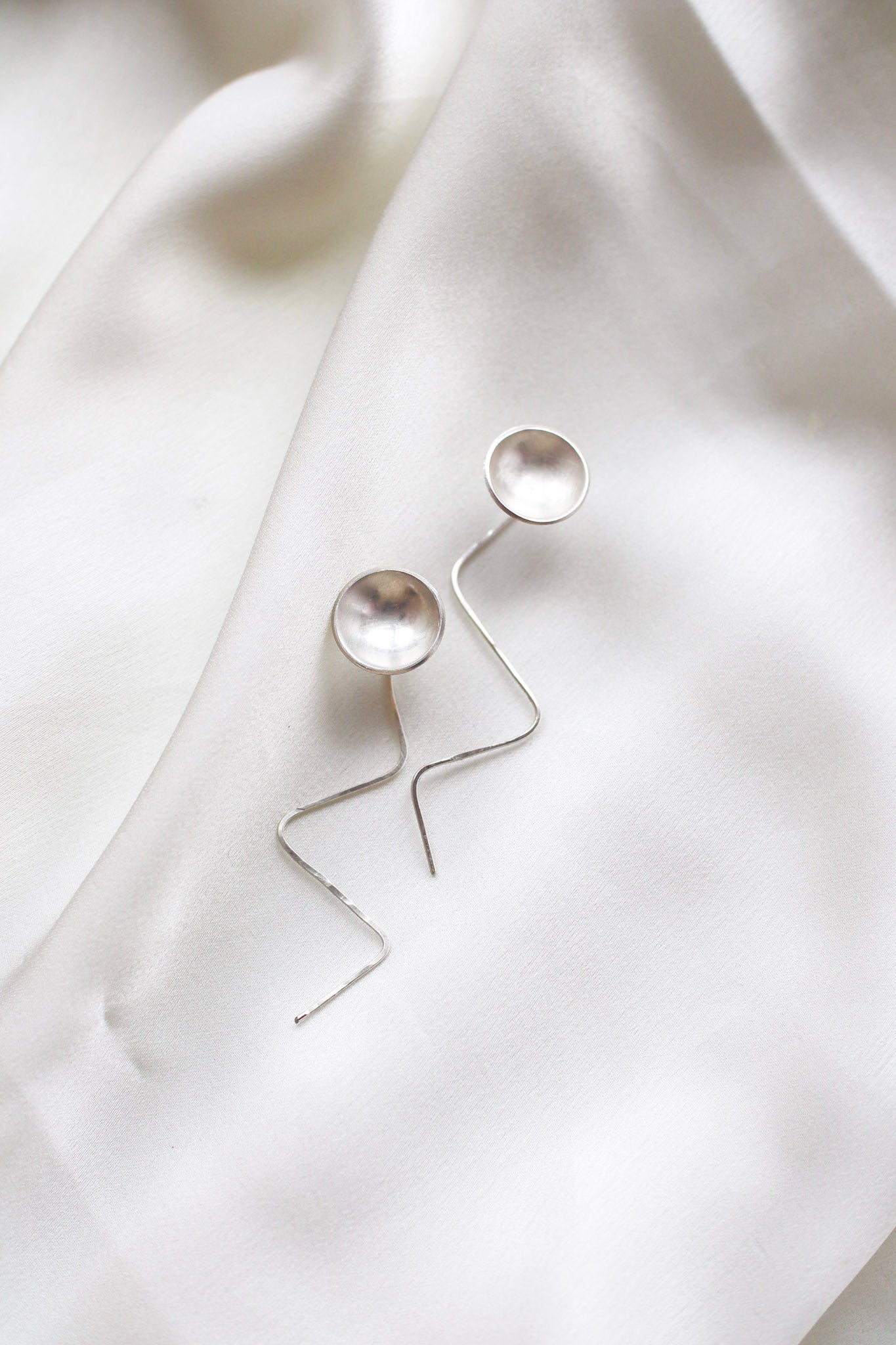 Sterling silver jellyfish earrings