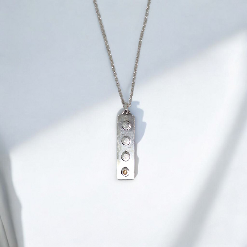 Sterling Silver Long Lego Necklace
