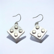 Sterling Silver Square Lego Earrings