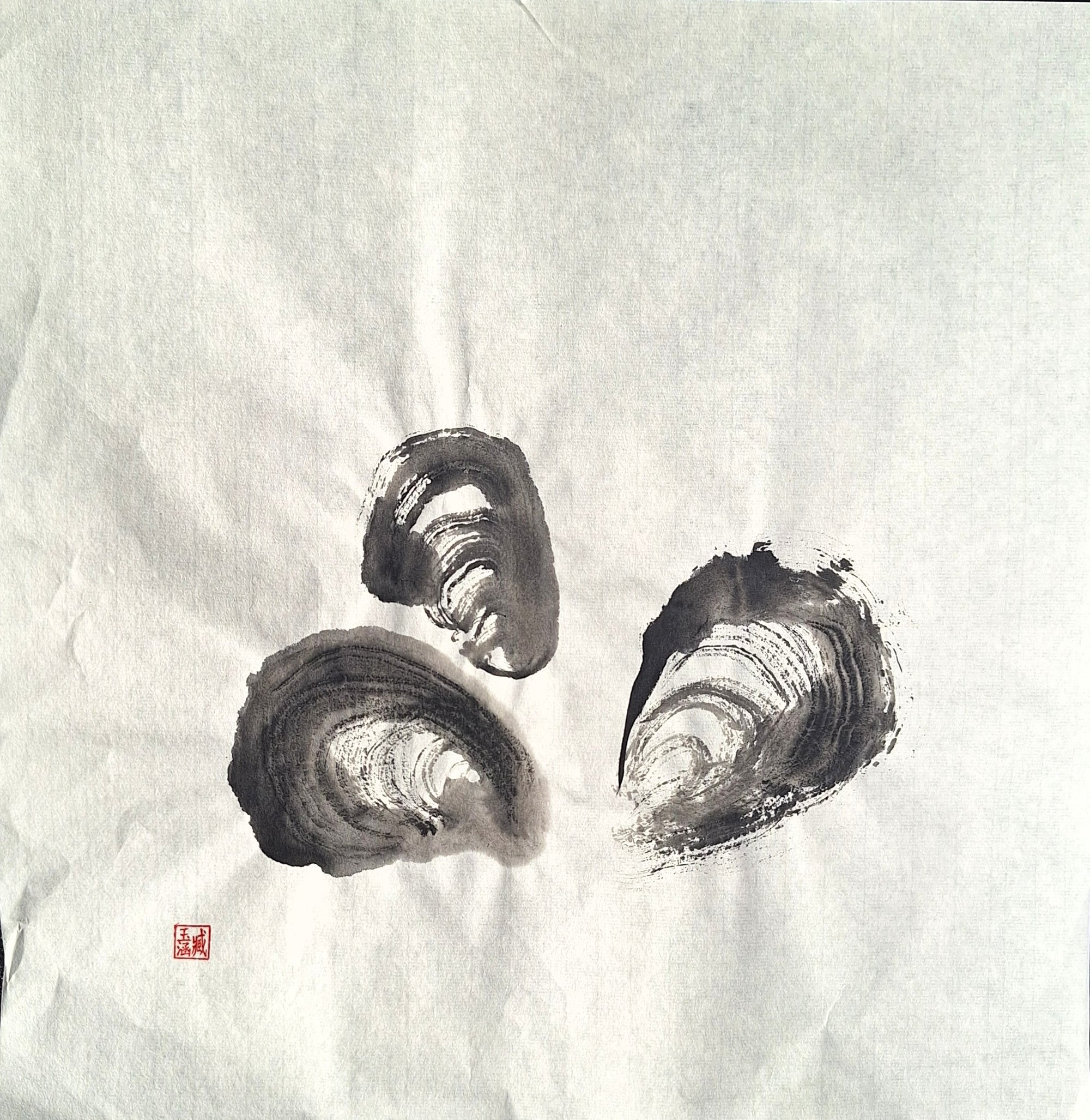 Chinese Ink Painting 'Mussels 1'- Origional Art Work