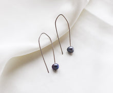 Sterling silver pearl drop earrings