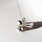 Sterling silver spinning globe necklace