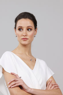 Sterling silver snowdrop necklace
