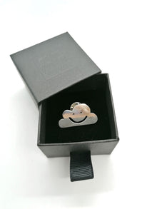 Sterling Silver Smiley Cloud Pin