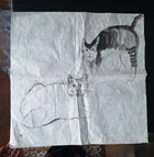 Chinese Ink Painting 'Two Cats' - Origional Art Work