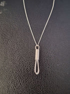 Sterling silver whisk necklace