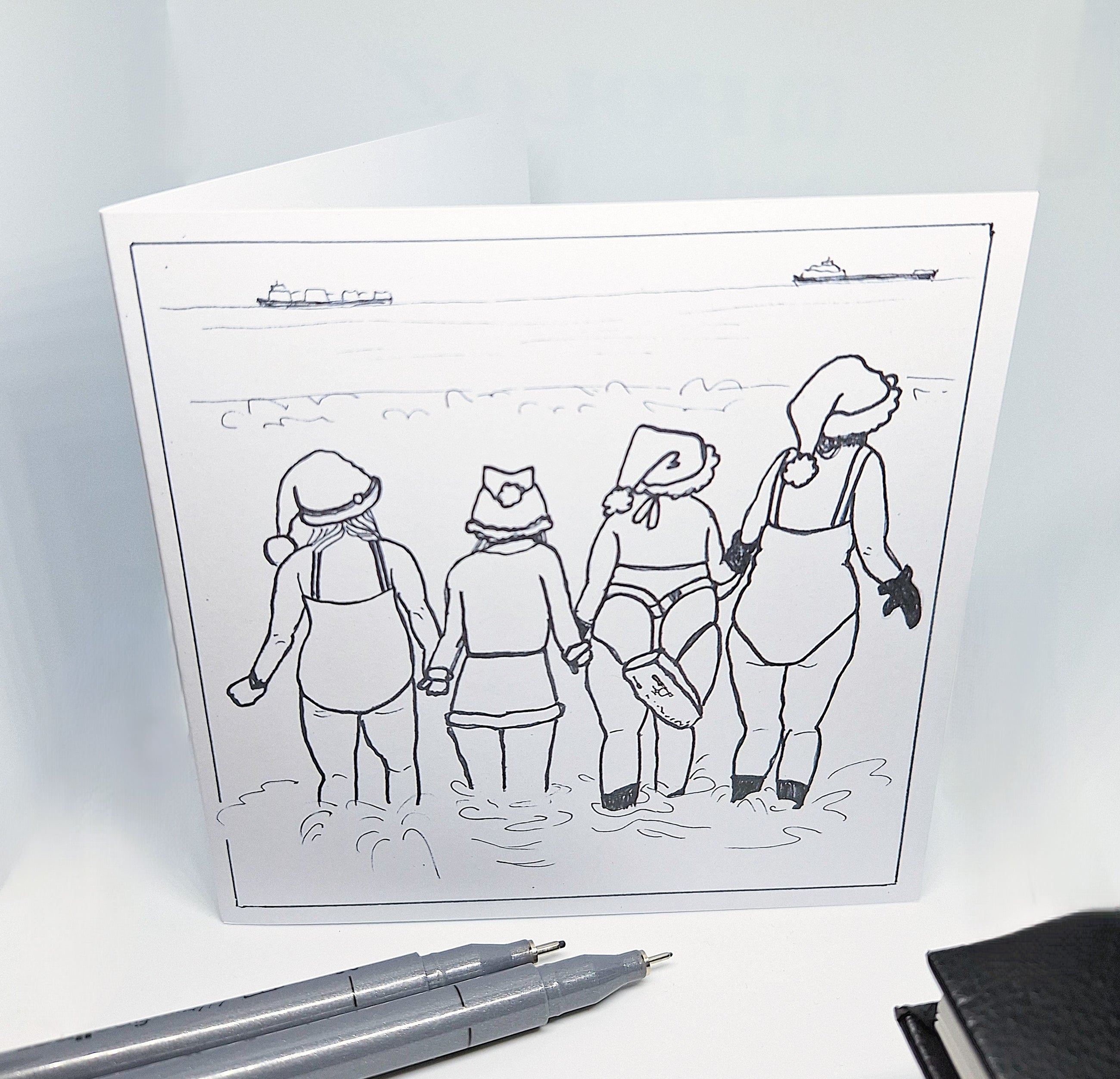 Christmas Day Swim - 'It's An Irish Thing' greeting card