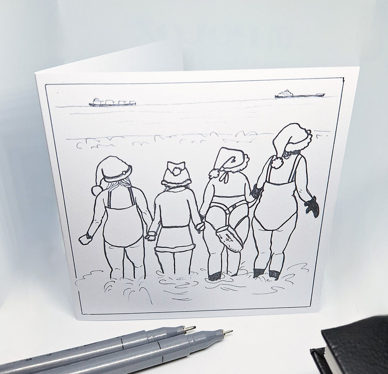 Christmas Day Swim - 'It's An Irish Thing' greeting card
