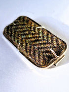 Baguette Brooch - Irish Tweed Silver (three colourways) - Saw Framed