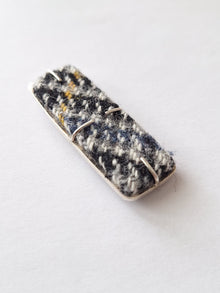 Baguette Brooch - Irish Tweed Silver (three colourways) - Saw Framed