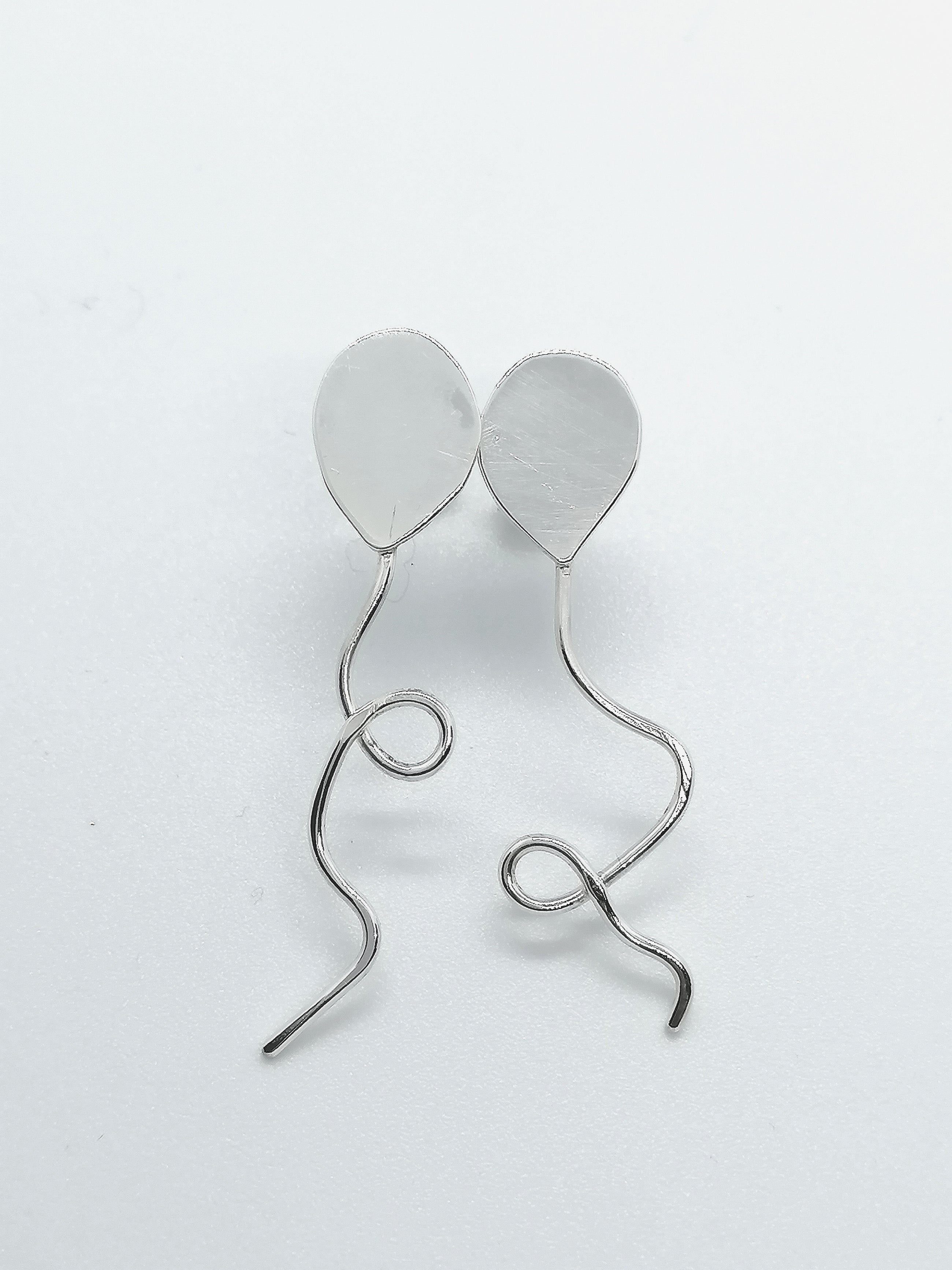 Sterling silver balloons earrings