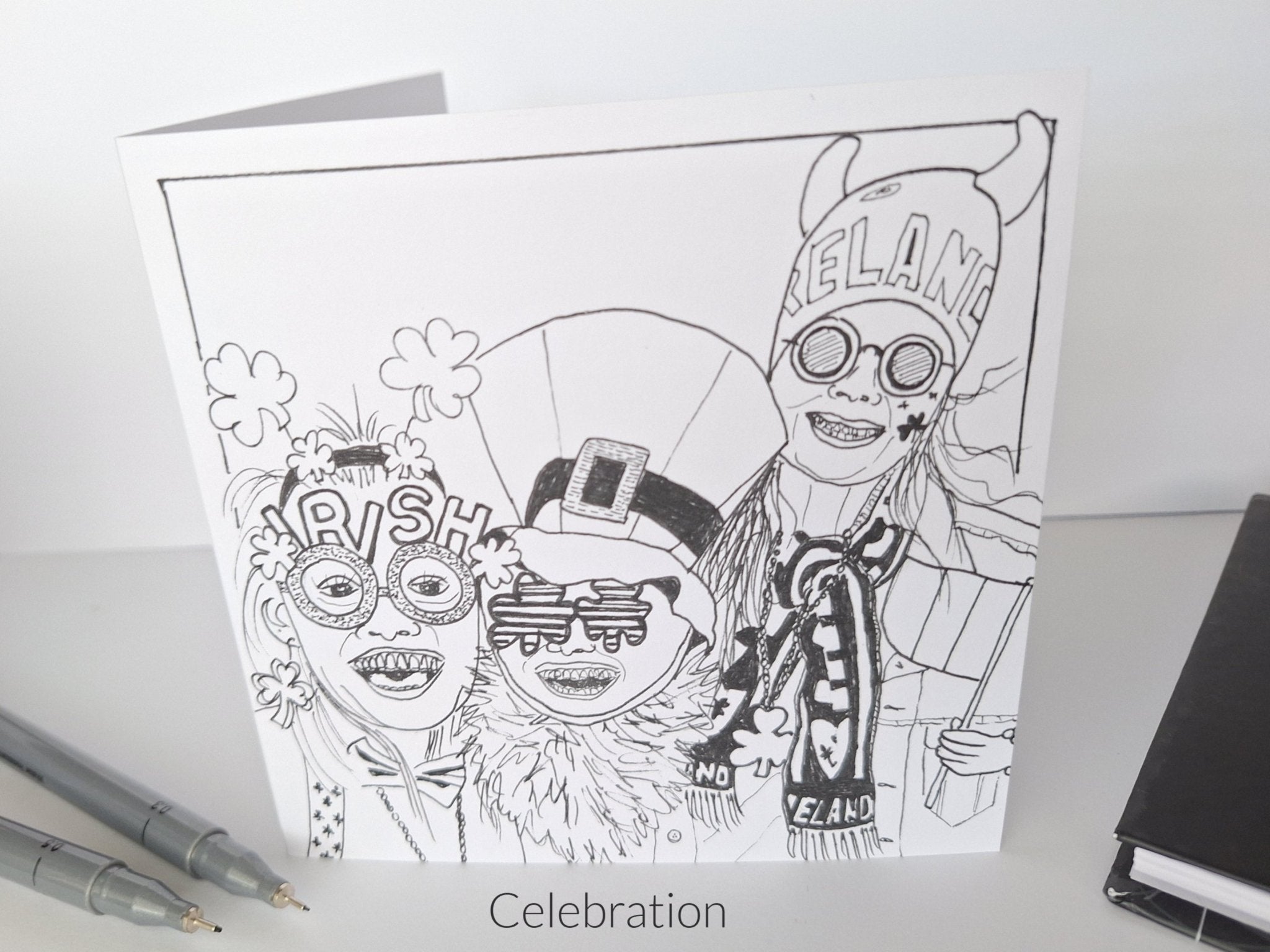Celebration - It's An Irish Thing - Greeting Card - Saw Framed