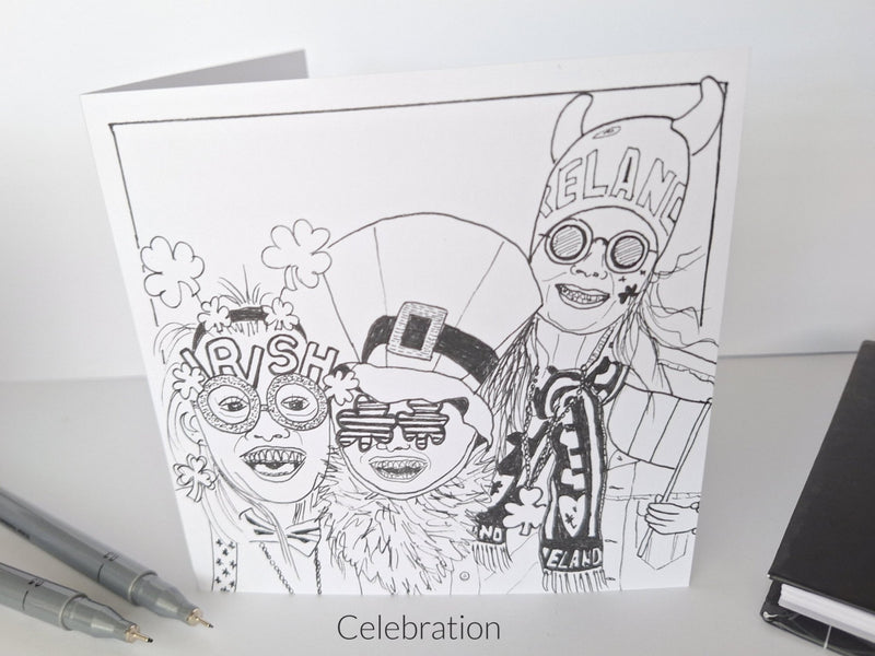 Celebration - It's An Irish Thing - Greeting Card - Saw Framed