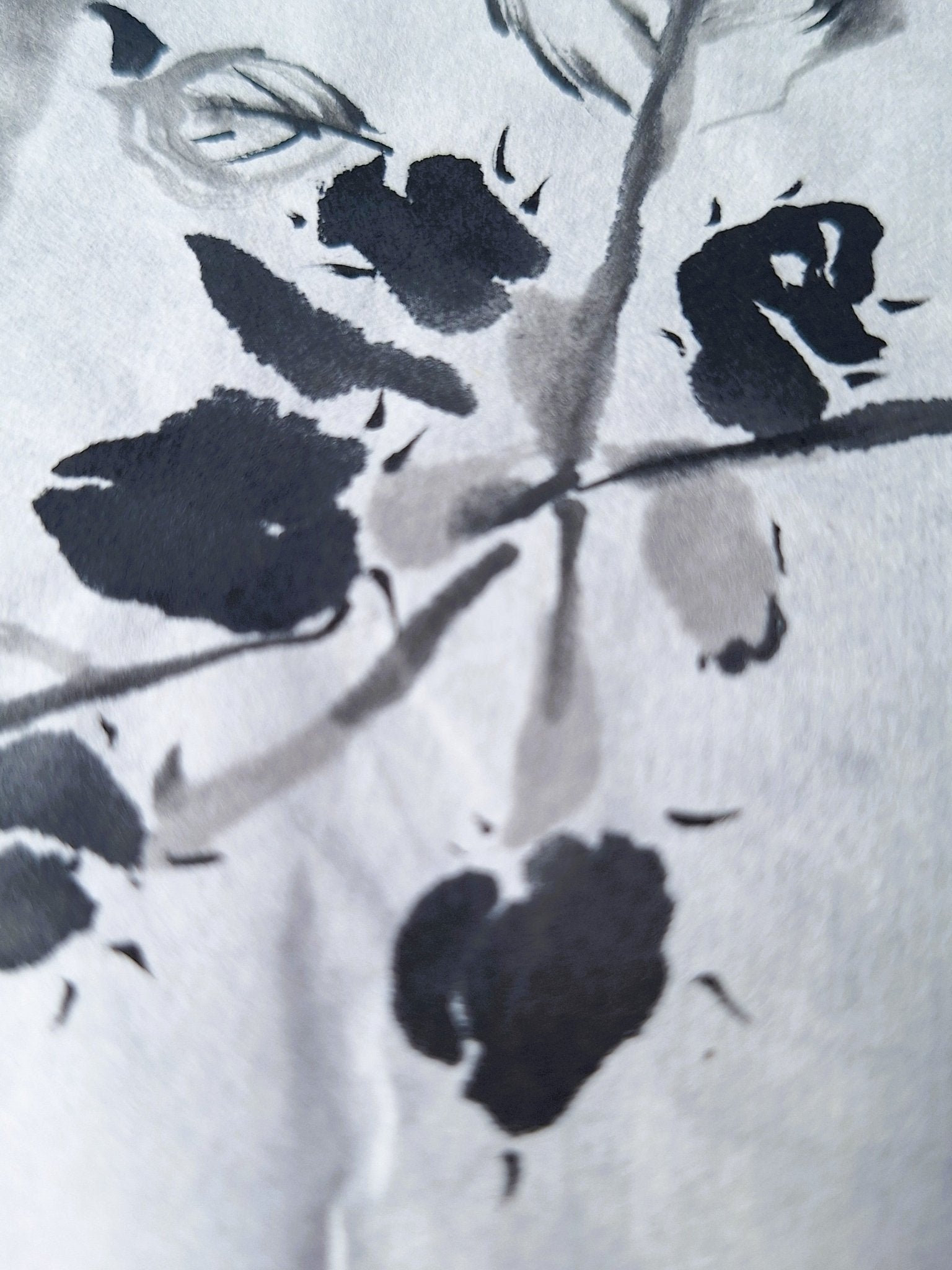 Chinese Ink Painting 'Apple Blossom 2' - Origional Art Work - Saw Framed