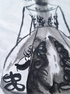 Chinese Ink Painting 'Itish Dancers' - Origional Art Work - Saw Framed