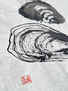 Chinese Ink Painting 'Mussels 4'- Origional Art Work - Saw Framed