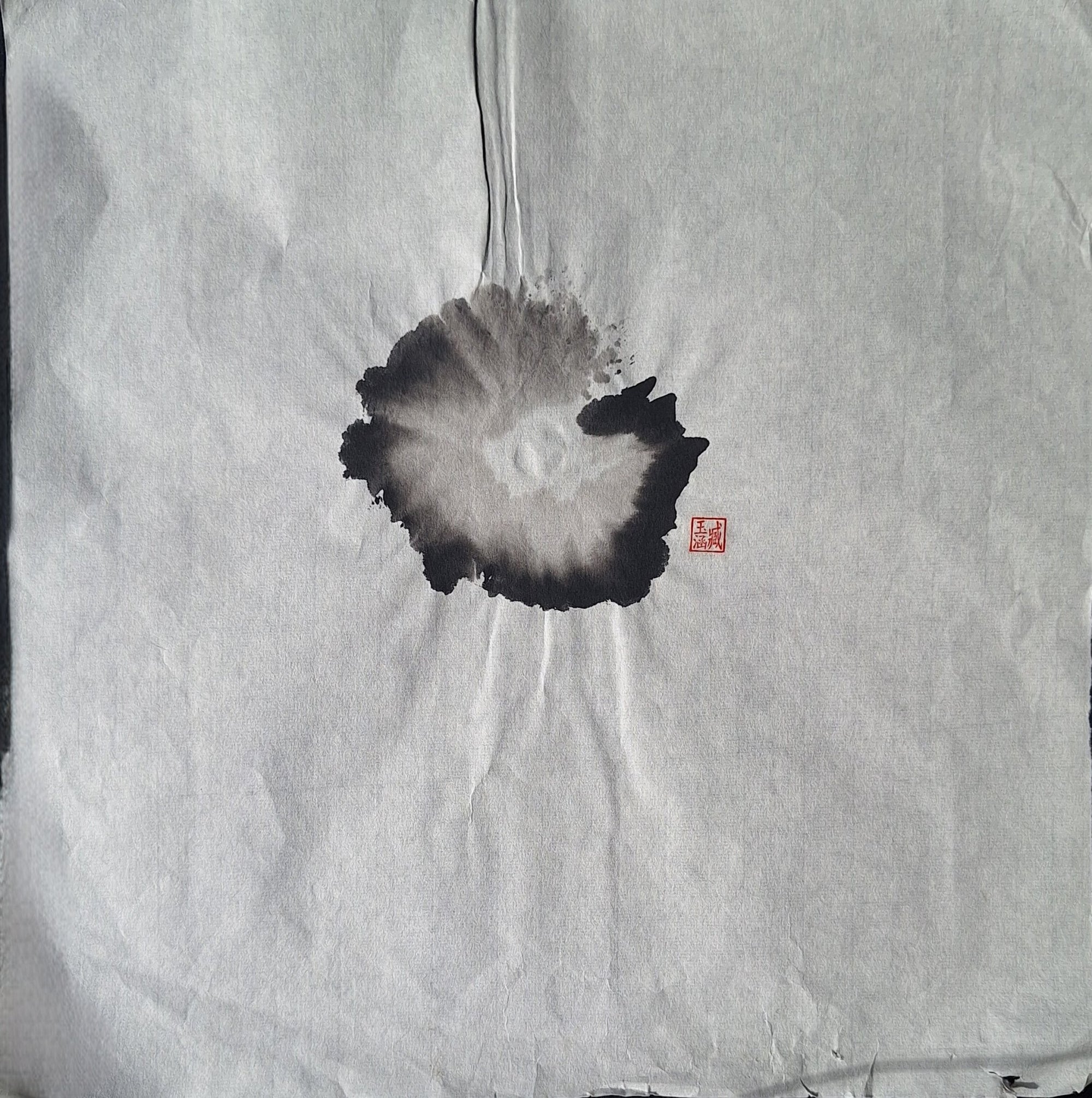 Chinese Ink Painting 'Poppies 3' - Origional Art Work - Saw Framed
