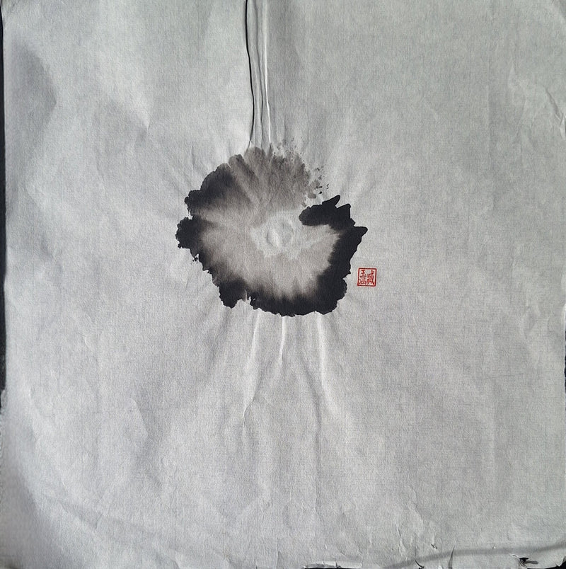 Chinese Ink Painting 'Poppies 3' - Origional Art Work - Saw Framed