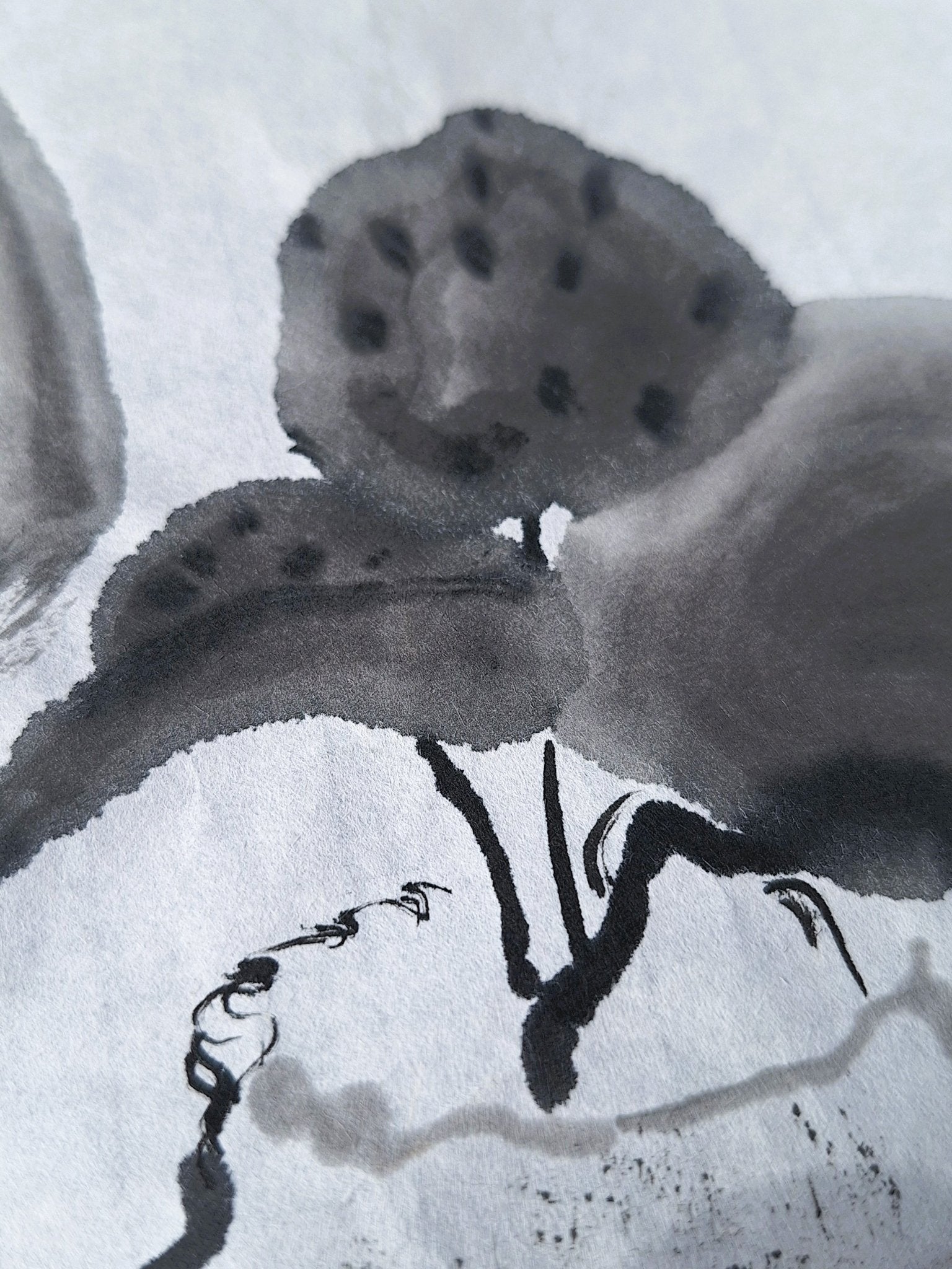 Chinese Ink Painting 'Two Vases' - Origional Art Work - Saw Framed